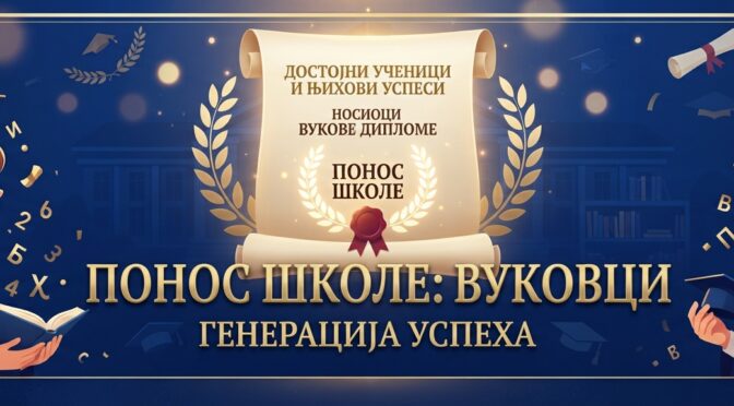 ЛИЦА НАШЕ ГЕНЕРАЦИЈЕ 2026: ВУКОВЦИ – ПОНОС ОСНОВНЕ ШКОЛЕ „СТЕВАН СРЕМАЦ“